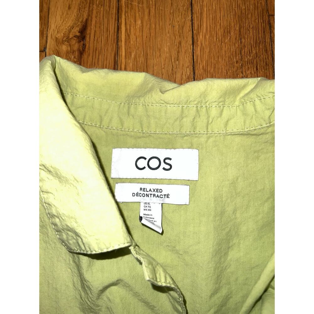 COS Bright Green Shirt Button Up Cotton Size XL Men A003120 - Picture 3 of 10